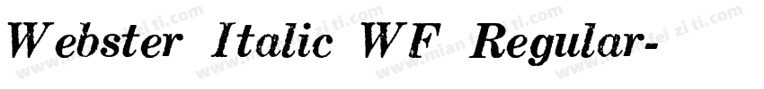 Webster Italic WF Regular字体转换